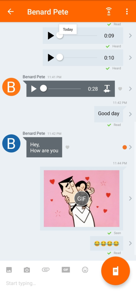 Voxer App Screenshot