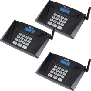 f60 office intercom black 3 pieces