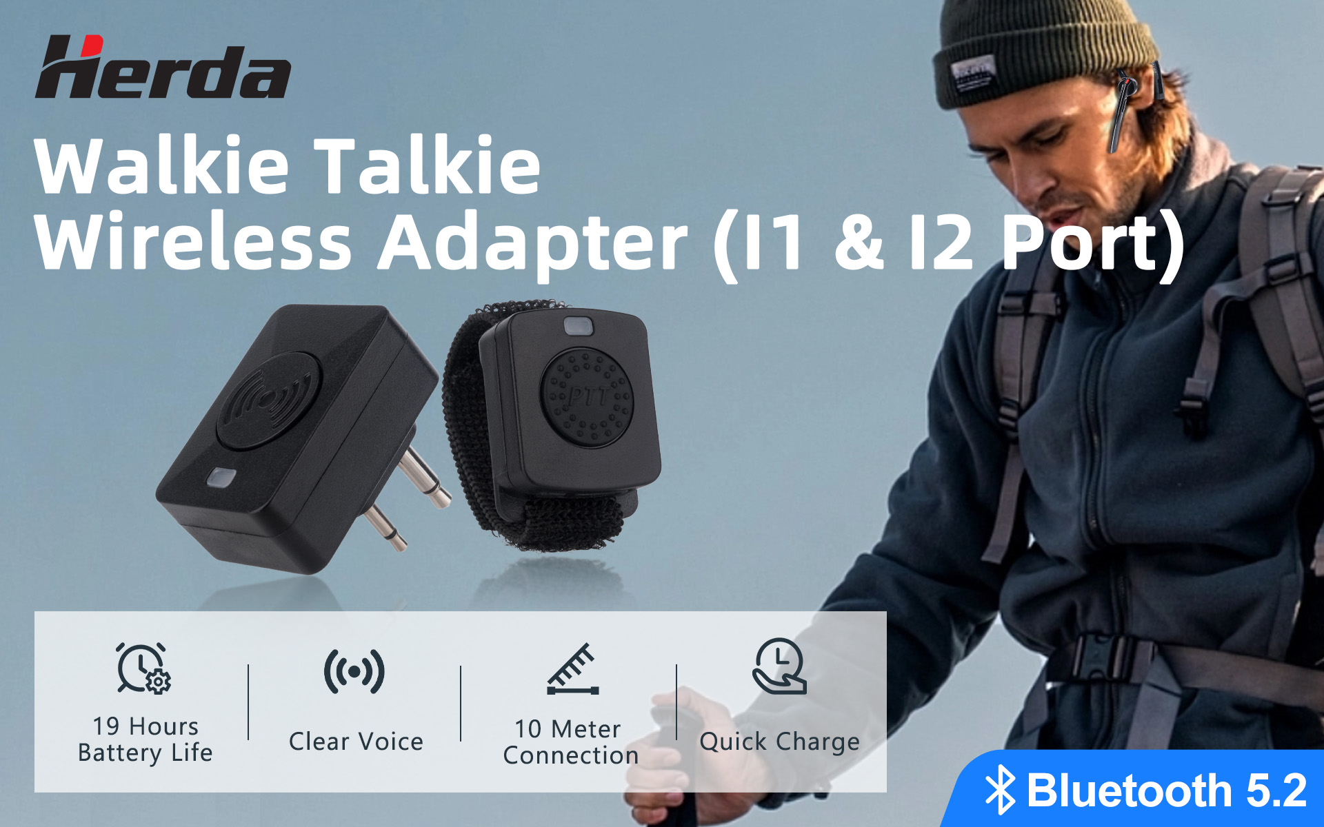 hb 6a I walkie talkie bluetooth adapter product description 1
