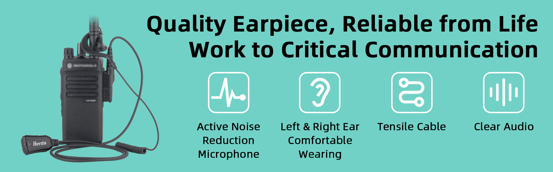 motorola radio earpiece product description image 2