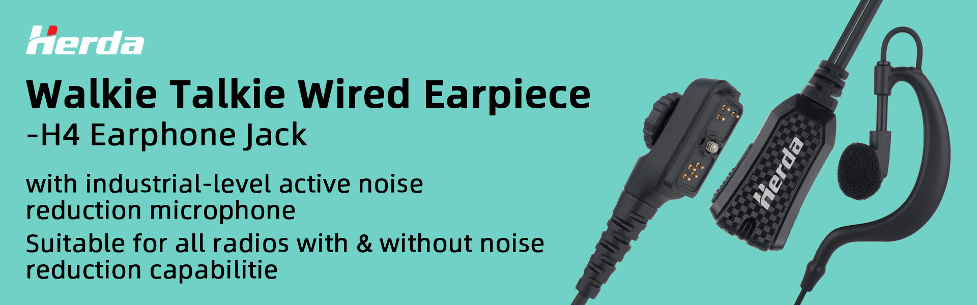 earpiece for hytera radio with noise reduction product description image 1