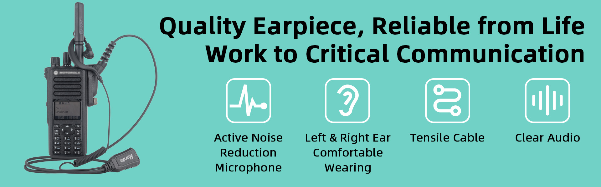 motorola radio earpiece product description image 2