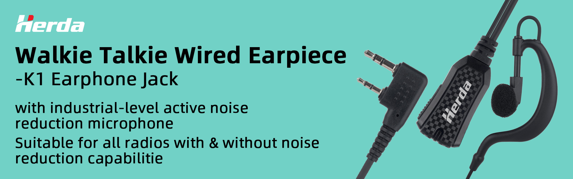 heng-K walkie talkie noise reduction earpiece product description image 1