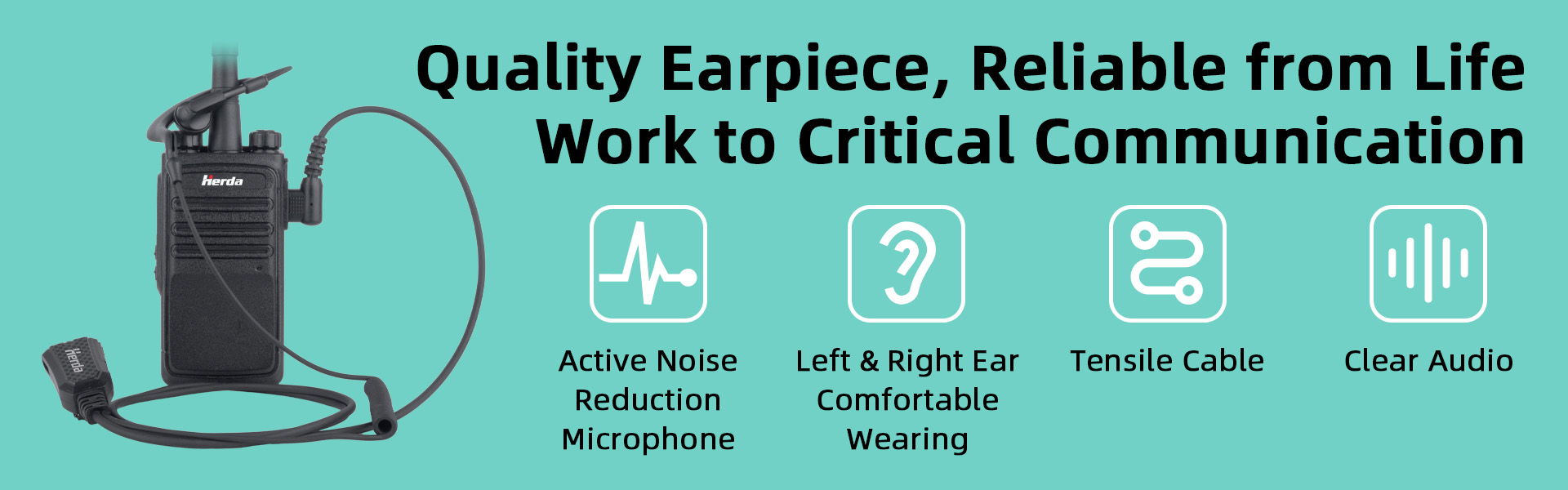 walkie talkie noise reduction earpiece product description image 2