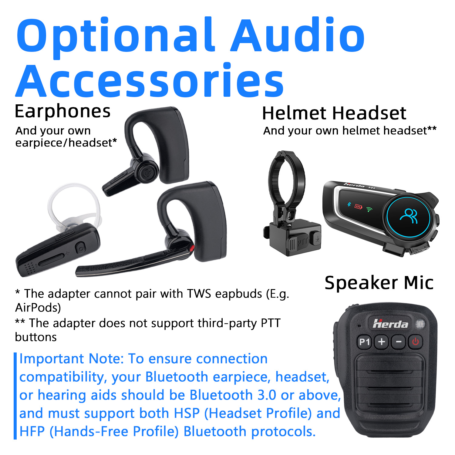 Motorola Walkie Talkie Bluetooth Adapter (M7 Connector) | Herda Radio