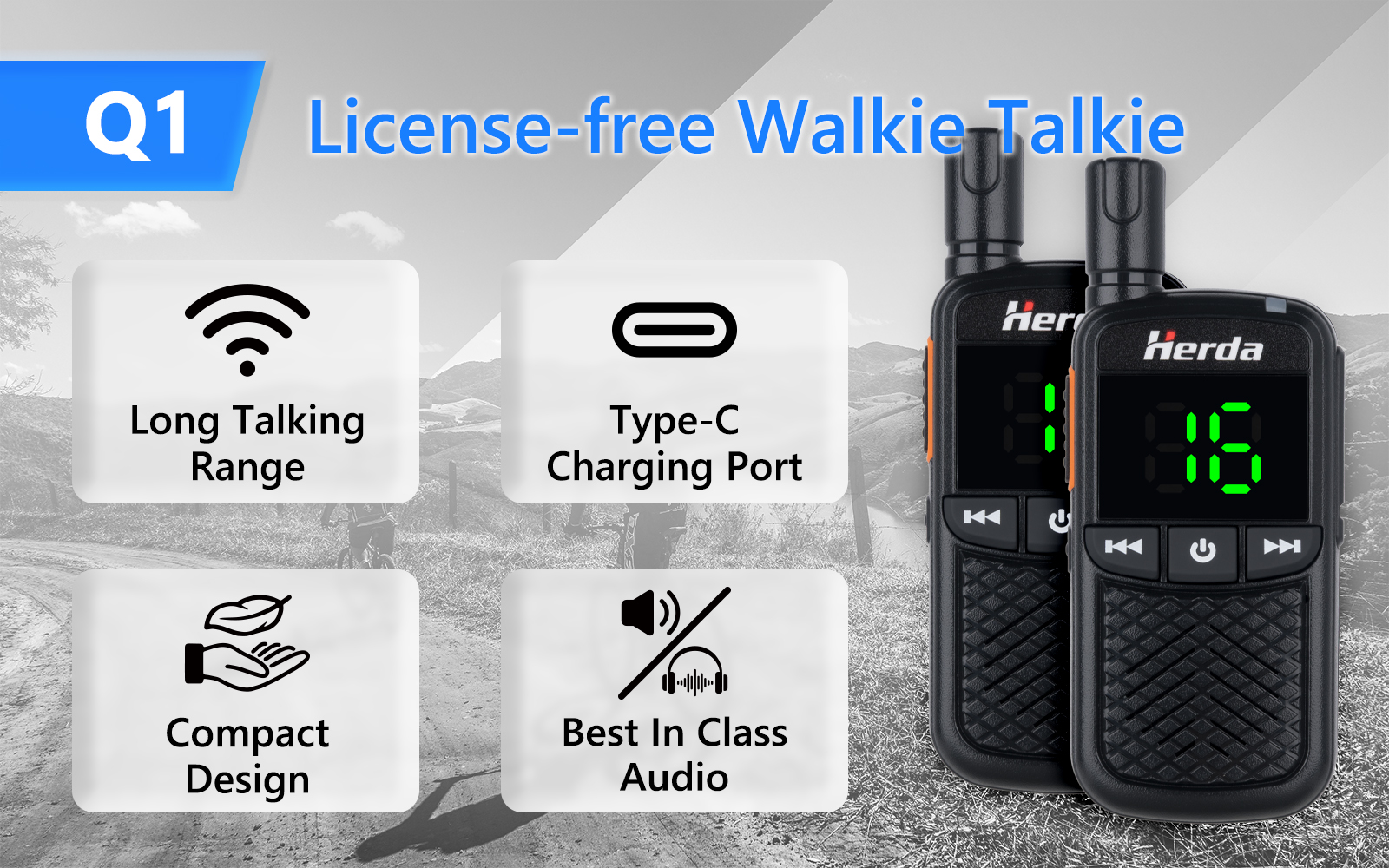 q1 mini walkie talkie product description 1