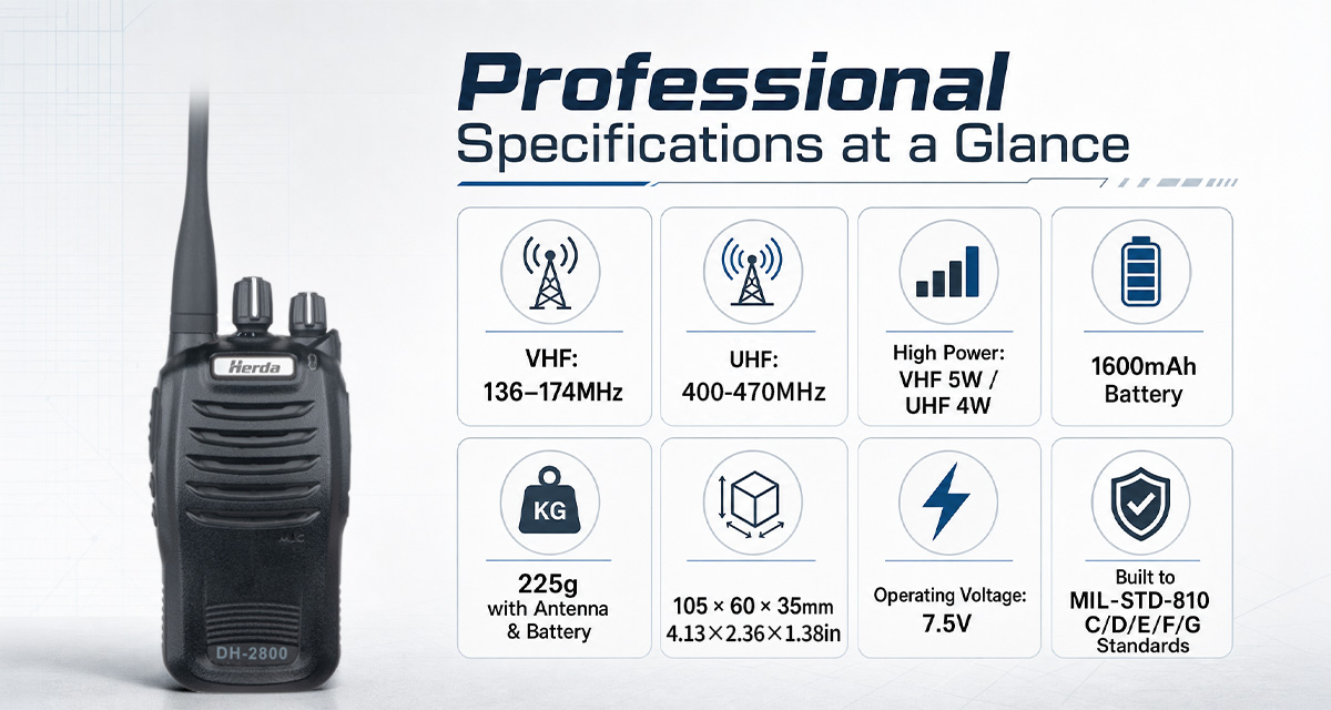 dh-2800 dual mode dmr walkie-walkie product description 3