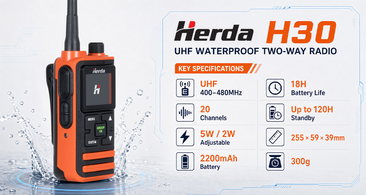 h30 group ptt walkie talkie product description image 2