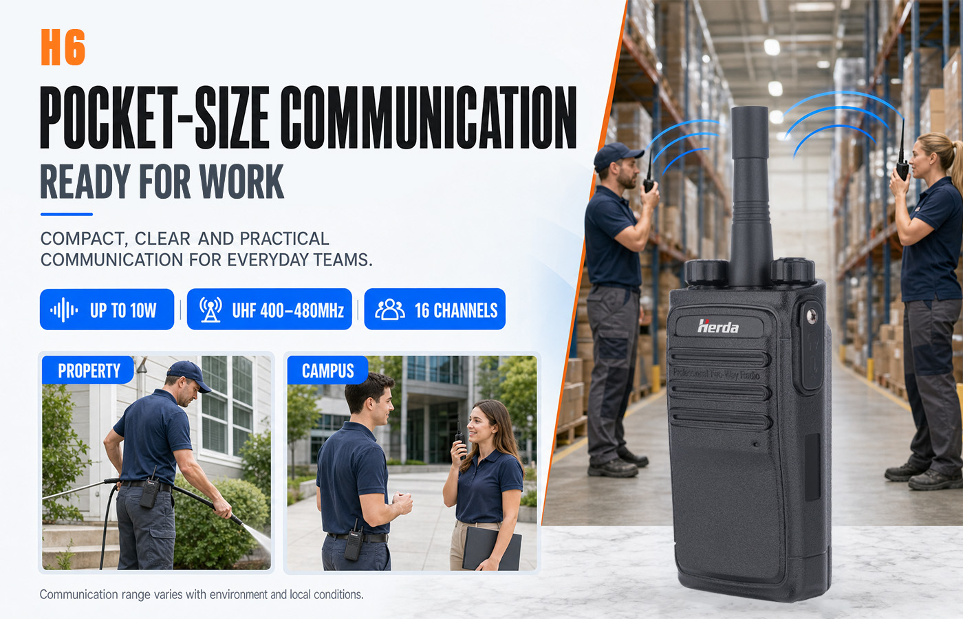h6 walkie talkie product description 1