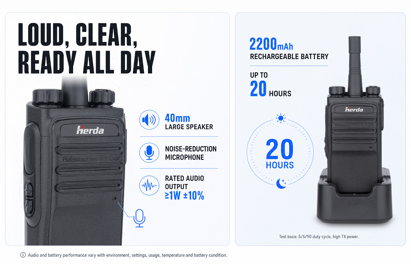 h6 walkie talkie product description 3
